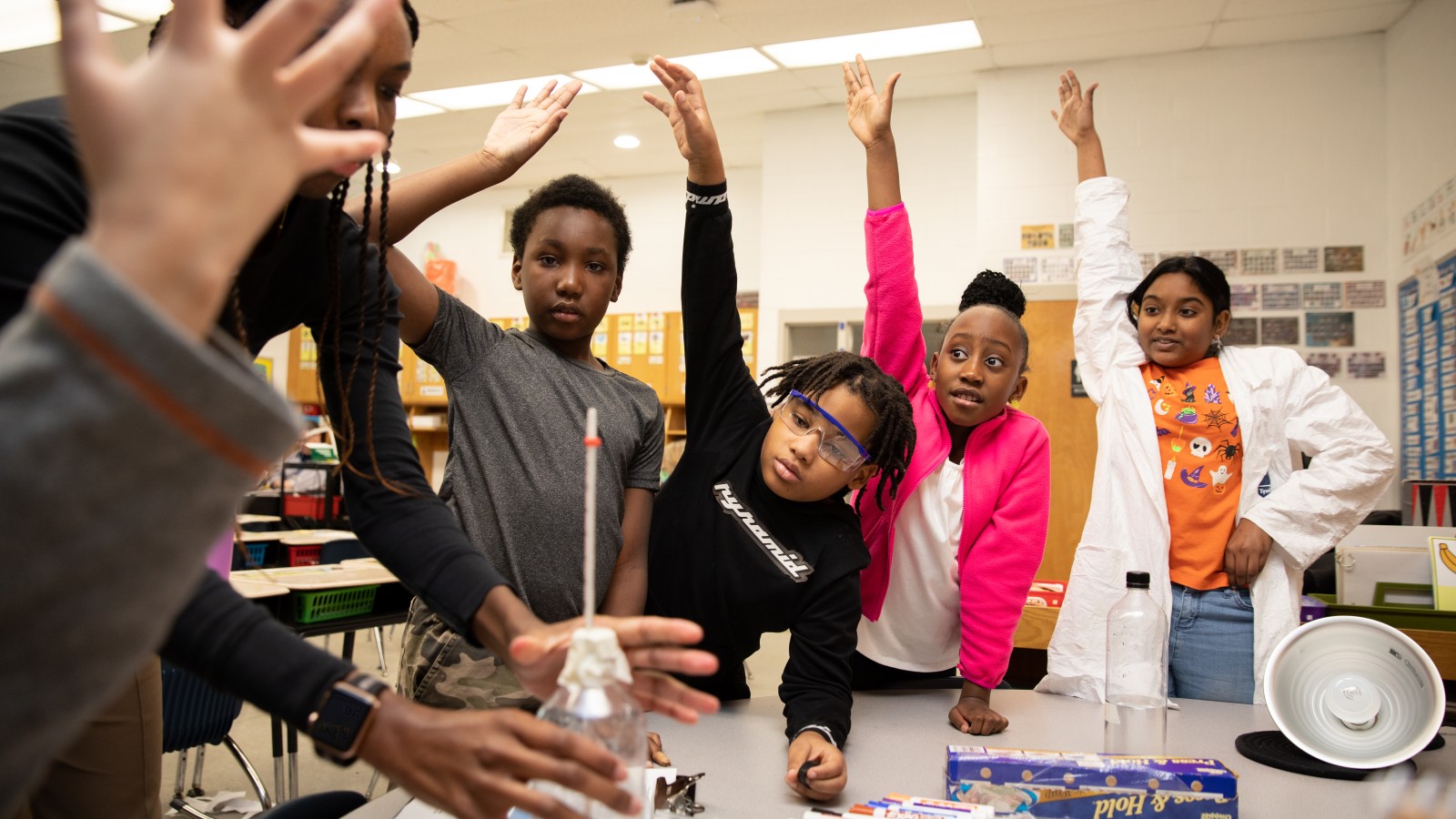 Students participating in a Fusion Energy Week event