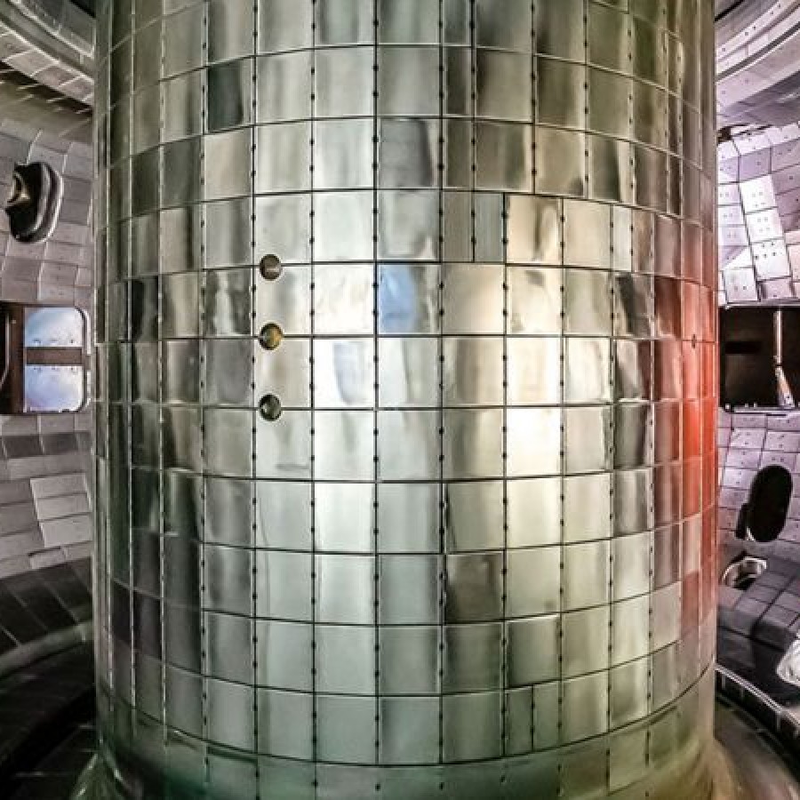 An interior view of the vessel at the DIII-D National Fusion Facility