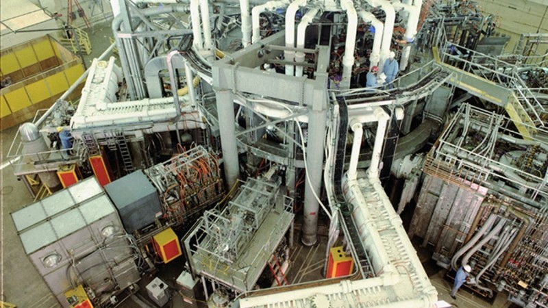 Outside view of the Tokamak Fusion Test Reactor