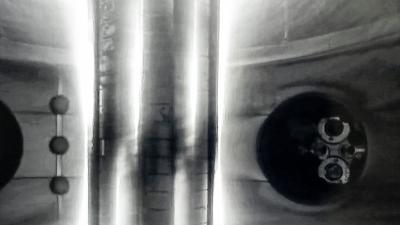A video image from Tokamak Energy’s fusion device, as a powerful beam is fired into superheated gas.
