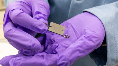 Steel specimen used in corrosion studies