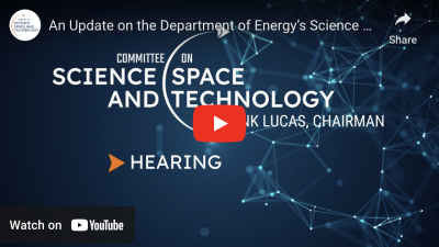 DOE’s Science and Technology Priorities YouTube
