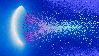 WarpX simulation of energetic protons produced for inertial fusion energy.