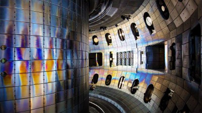 The inside of the DIII-D fusion vessel