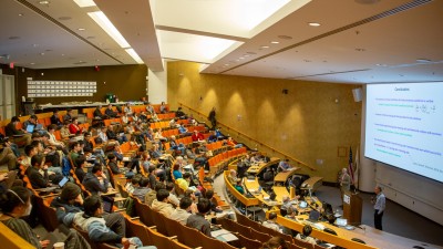 Participants gather in PPPL’s Melvin B. Gottlieb Auditorium for one of the many conference presentations.