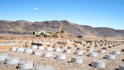 Construction in July 2025 on the planned Helion power plant Orion in Central Washington.