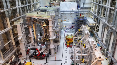 The dedicated area for the ITER central solenoid can be seen in the back right of this photo.
